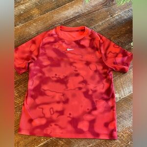 Boys Nike red and Maroon dri-fit shirt